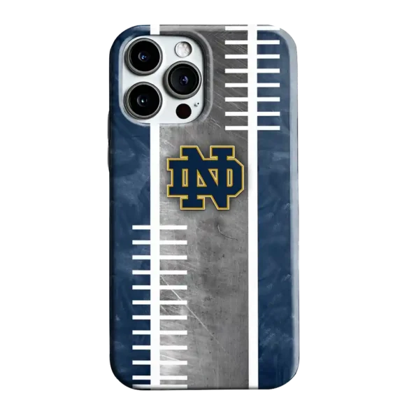 notre dame fighting irish yard markers navy gray phone case best selling
