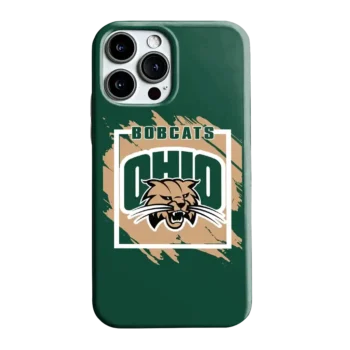 Ohio Bobcats Brush Square Green Phone Case