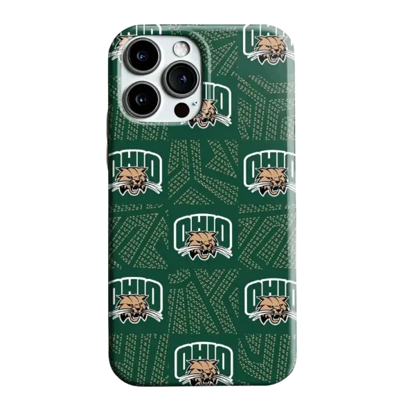 ohio bobcats chevron squares green phone case best selling