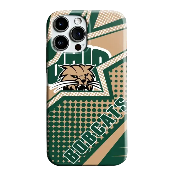 ohio bobcats star outline green phone case best selling