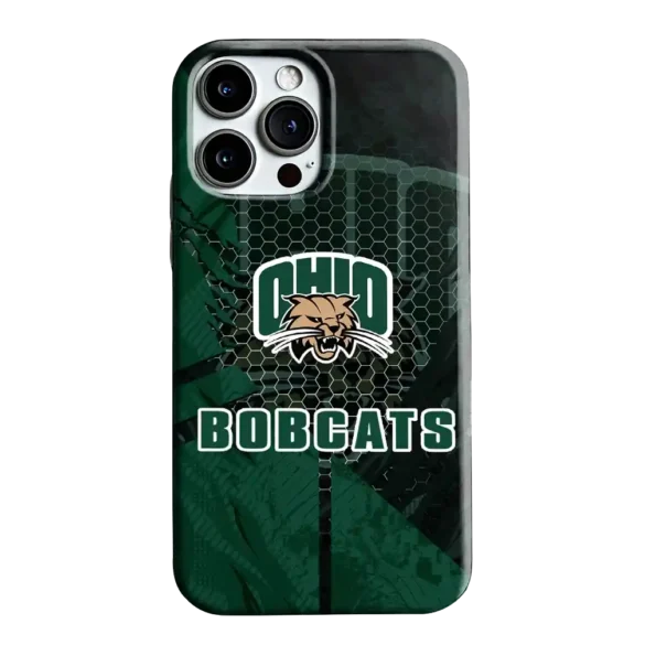 ohio bobcats web overlay green phone case best selling