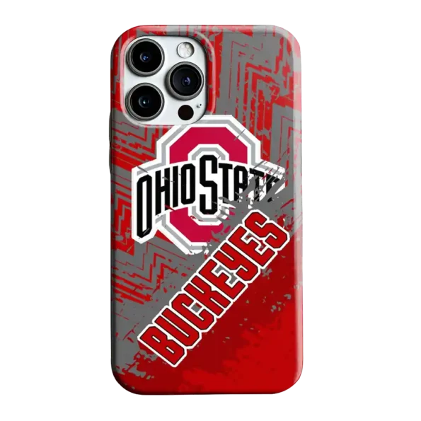 ohio state buckeyes abstract zigzag scarlet phone case best selling