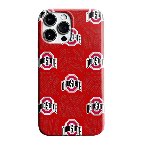 ohio state buckeyes chevron squares scarlet phone case best selling
