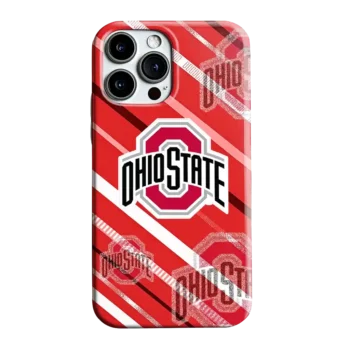 Ohio State Buckeyes Linear Stripes Scarlet Phone Case