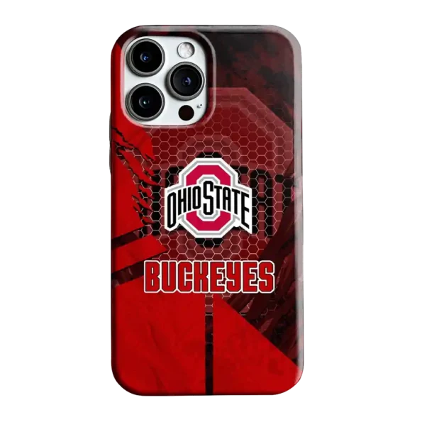 ohio state buckeyes web overlay scarlet phone case best selling