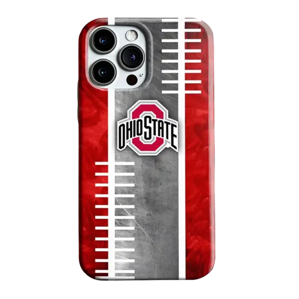 ohio state buckeyes yard markers scarlet gray phone case best selling