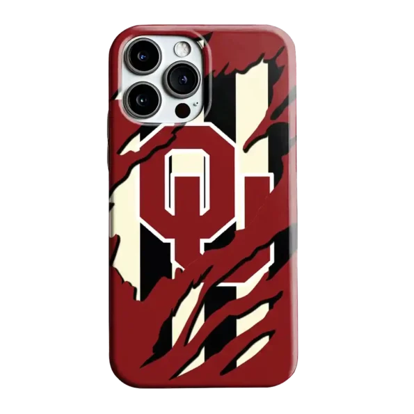 oklahoma sooners claw scar crimson black phone case best selling