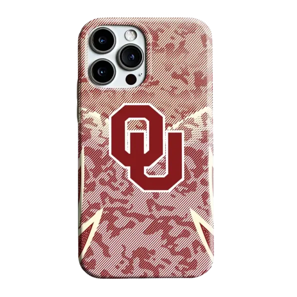 oklahoma sooners striped overlay crimson phone case best selling