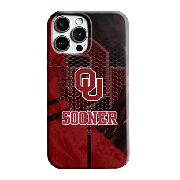 oklahoma sooners web overlay crimson phone case best selling