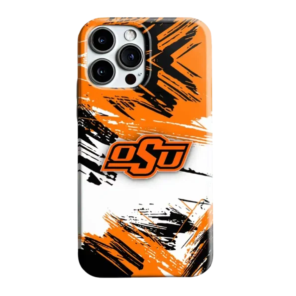 oklahoma state cowboys brushstroke clash orange white phone case best selling