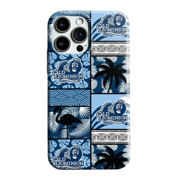 old dominion monarchs flamingo palm trees blue phone case best selling