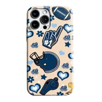 Old Dominion Monarchs Helmet Hearts Blue Cream Phone Case