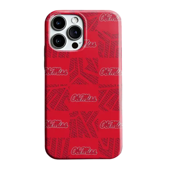 ole miss rebels chevron squares red phone case best selling