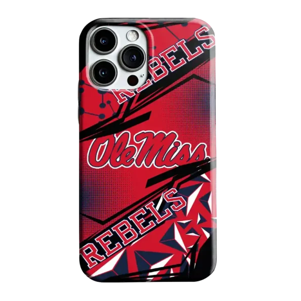 ole miss rebels jagged flash red black phone case best selling