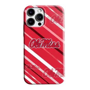 Ole Miss Rebels Linear Stripes Red Phone Case