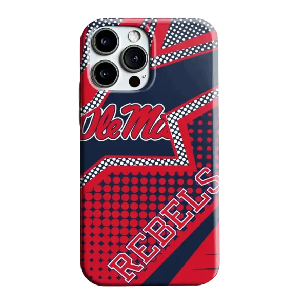 ole miss rebels star outline red phone case best selling