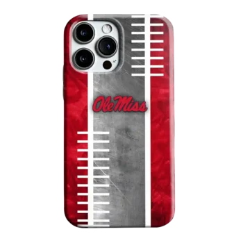 Ole Miss Rebels Yard Markers Red Gray Phone Case