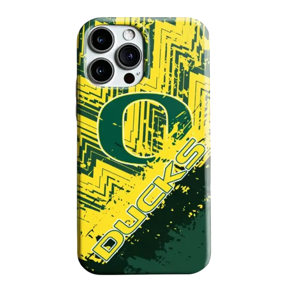 oregon ducks abstract zigzag green phone case best selling