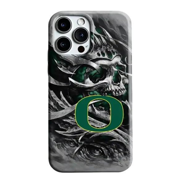 oregon ducks skull blades green gray phone case best selling