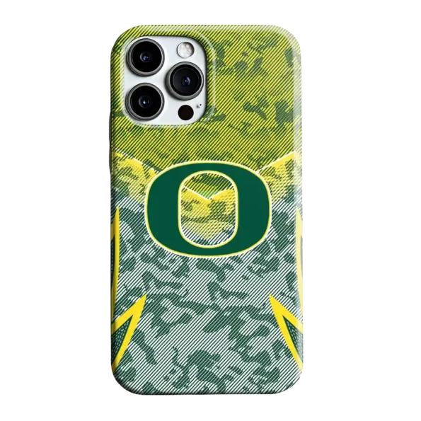 oregon ducks striped overlay green phone case best selling