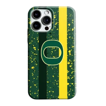 Oregon Ducks Textured Stripe Green Phone Case
