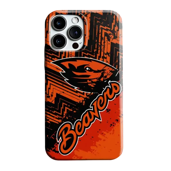 oregon state beavers abstract zigzag orange phone case best selling