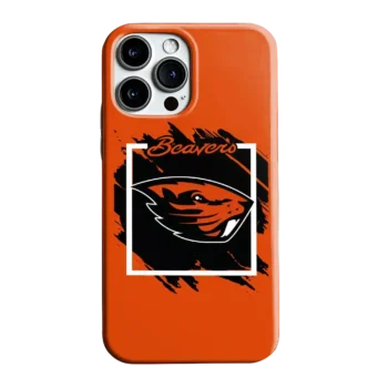 Oregon State Beavers Brush Square Orange Phone Case