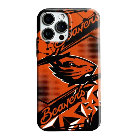 oregon state beavers jagged flash orange black phone case best selling