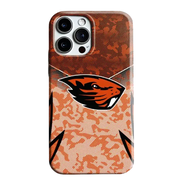 oregon state beavers striped overlay orange phone case best selling