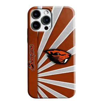 Oregon State Beavers Sunburst Rays Orange Phone Case