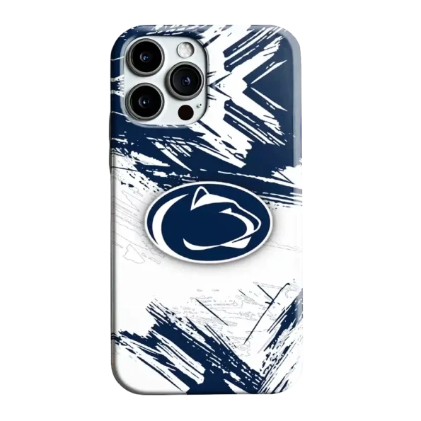 penn state nittany lions brushstroke clash blue white phone case best selling