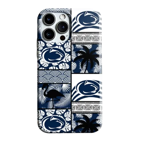 penn state nittany lions flamingo palm trees blue phone case best selling