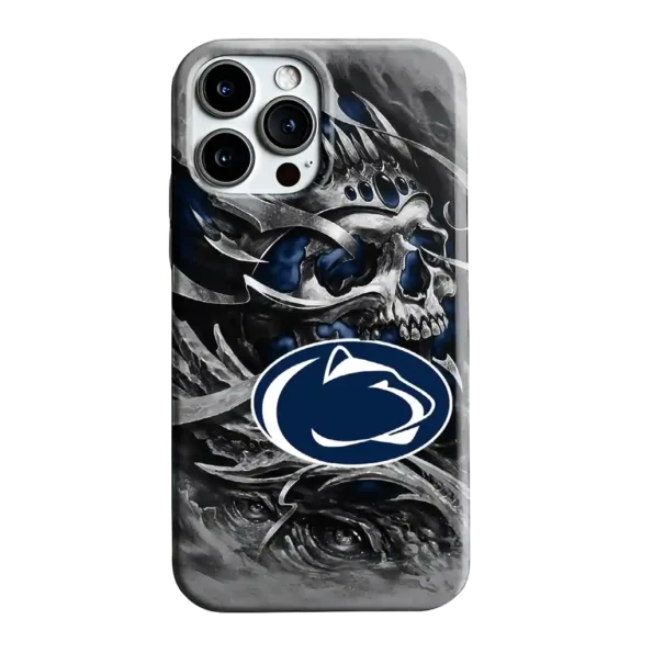 penn state nittany lions skull blades blue gray phone case best selling