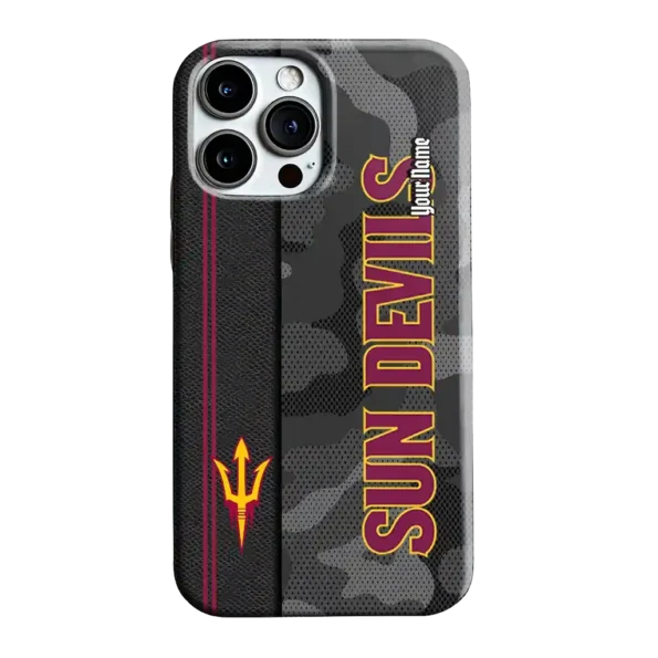 personalized arizona state sun devils camouflage stealth maroon gray phone case best selling