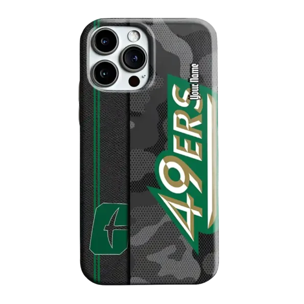 personalized charlotte 49ers camouflage stealth green gray phone case best selling
