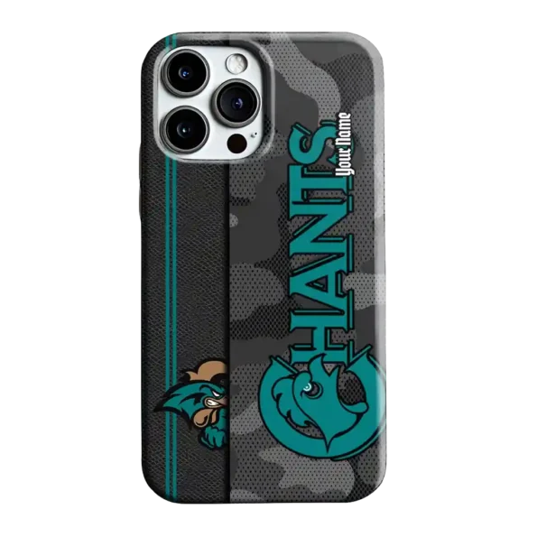 personalized coastal carolina chanticleers camouflage stealth green gray phone case best selling