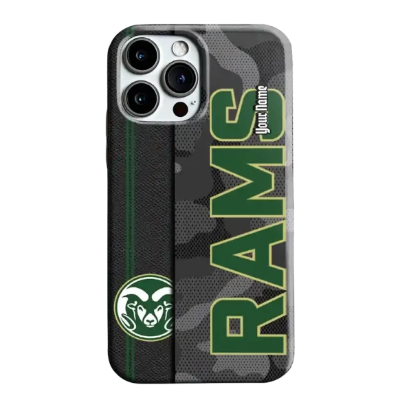 personalized colorado state rams camouflage stealth green gray phone case best selling