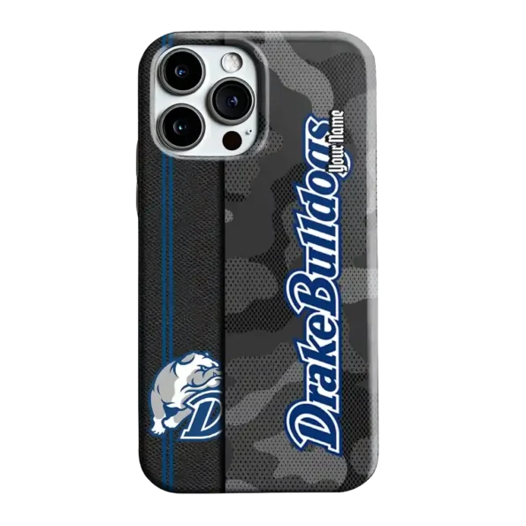 personalized drake bulldogs camouflage stealth blue gray phone case best selling