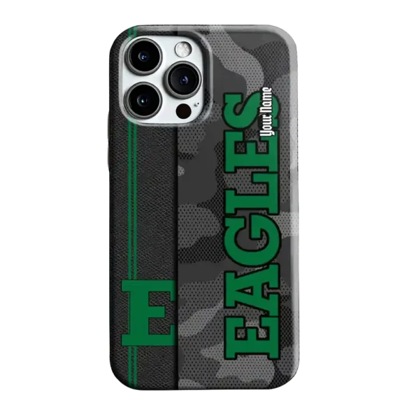 personalized eastern michigan eagles camouflage stealth green gray phone case best selling