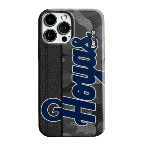 personalized georgetown hoyas camouflage stealth blue gray phone case best selling