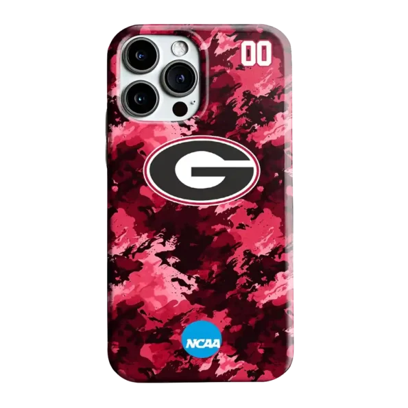 personalized georgia bulldogs camo abstract red phone case best selling