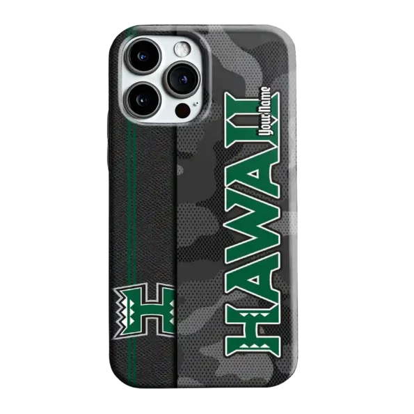 personalized hawaii rainbow warriors camouflage stealth green gray phone case best selling