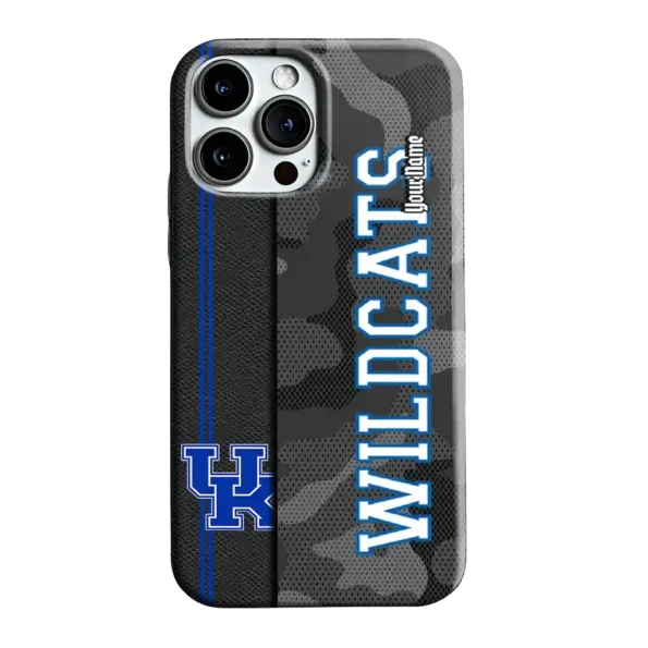 personalized kentucky wildcats camouflage stealth blue gray phone case best selling