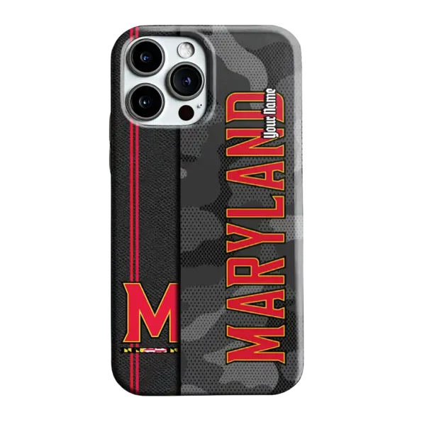 personalized maryland terrapins camouflage stealth red gray phone case best selling