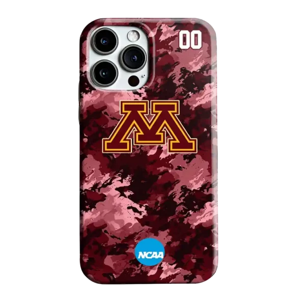 personalized minnesota golden gophers camo abstract maroon phone case best selling