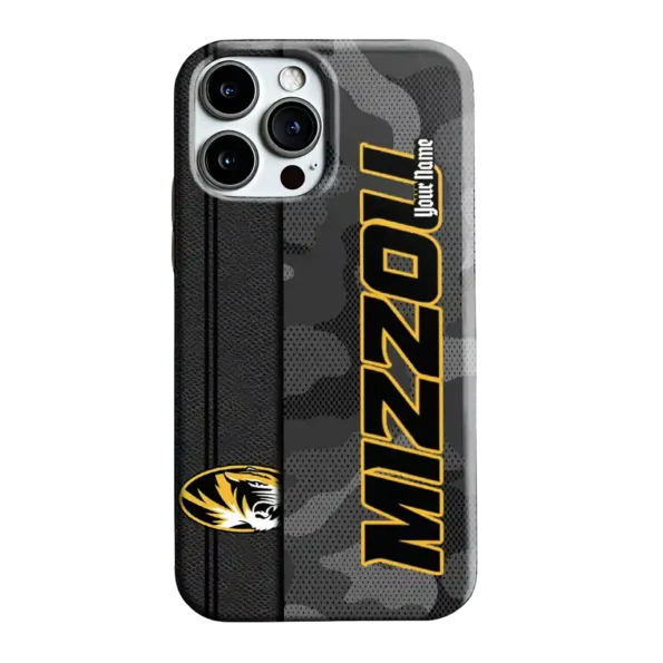 personalized missouri tigers camouflage stealth black gray phone case best selling
