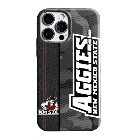 personalized new mexico state aggies camouflage stealth crimson gray phone case best selling
