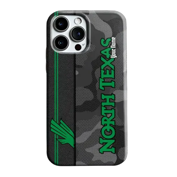 personalized north texas mean green camouflage stealth green gray phone case best selling