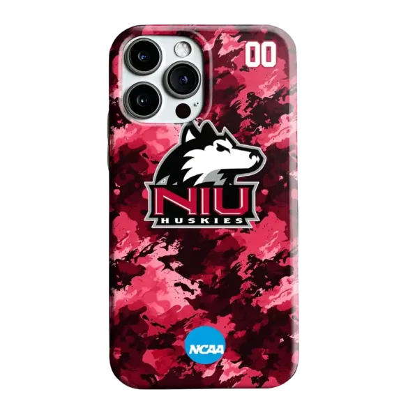 personalized northern illinois huskies camo abstract red phone case best selling