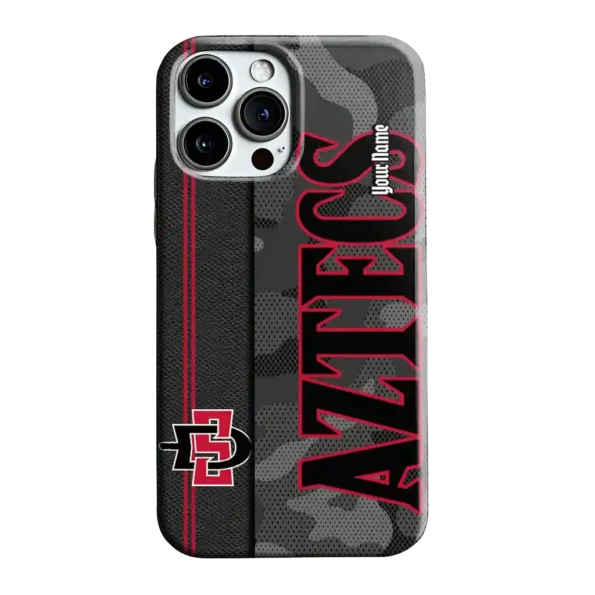 personalized san diego state aztecs camouflage stealth red gray phone case best selling